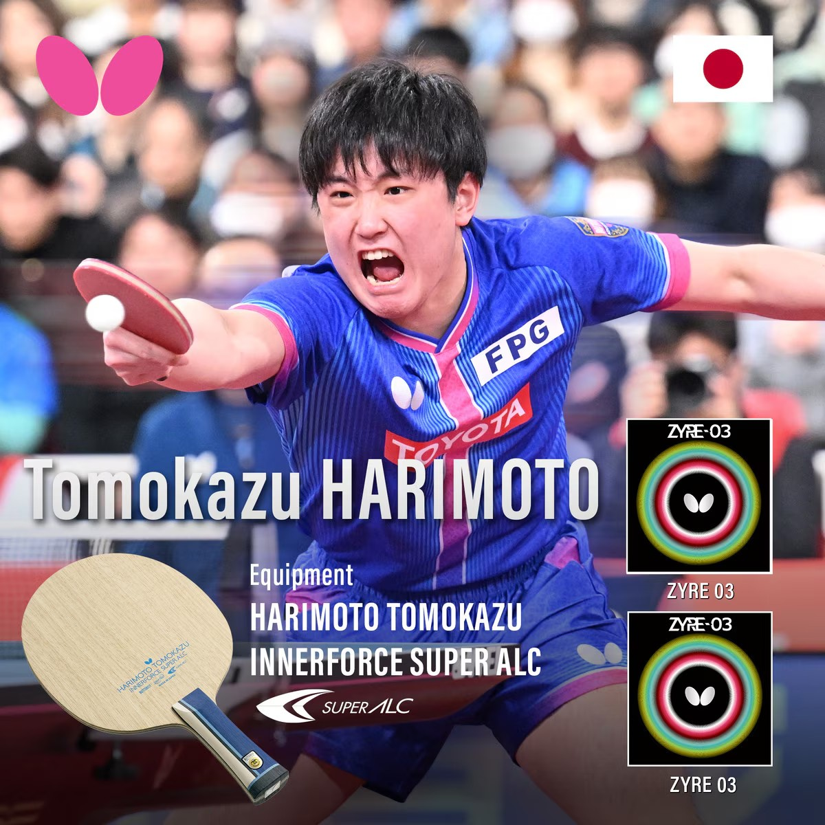 Harimoto Innerforce Super ALC Blade with Zyre 03 Rubbers